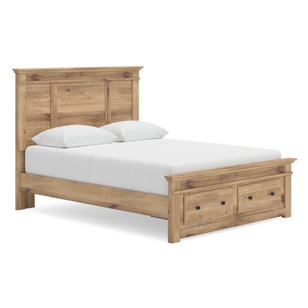 Allihauser Queen Panel Storage Bed In Tan NCB1170B4