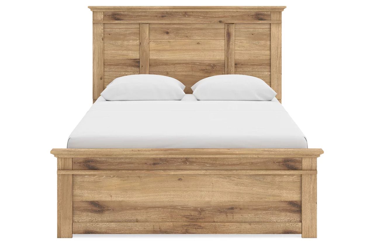 Allihauser Queen Panel Storage Bed In Tan NCB1170B6