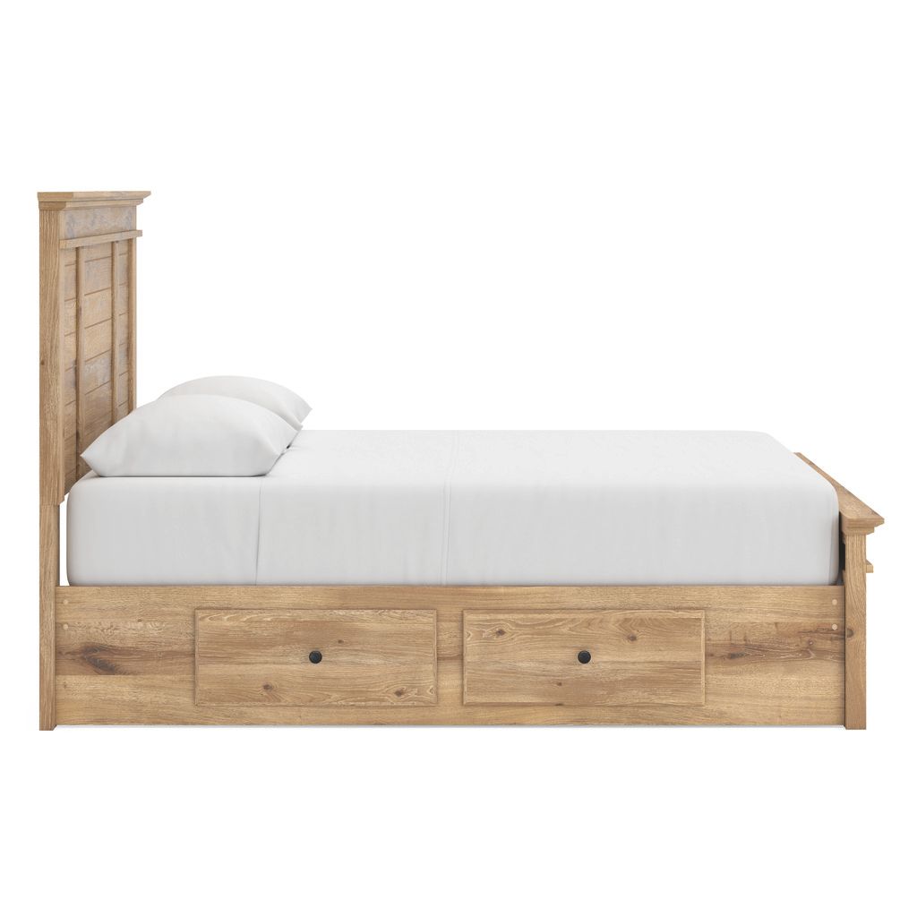 Allihauser Queen Panel Storage Bed In Tan NCB1170B6