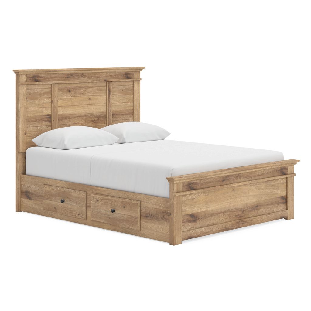 Allihauser Queen Panel Storage Bed In Tan NCB1170B6