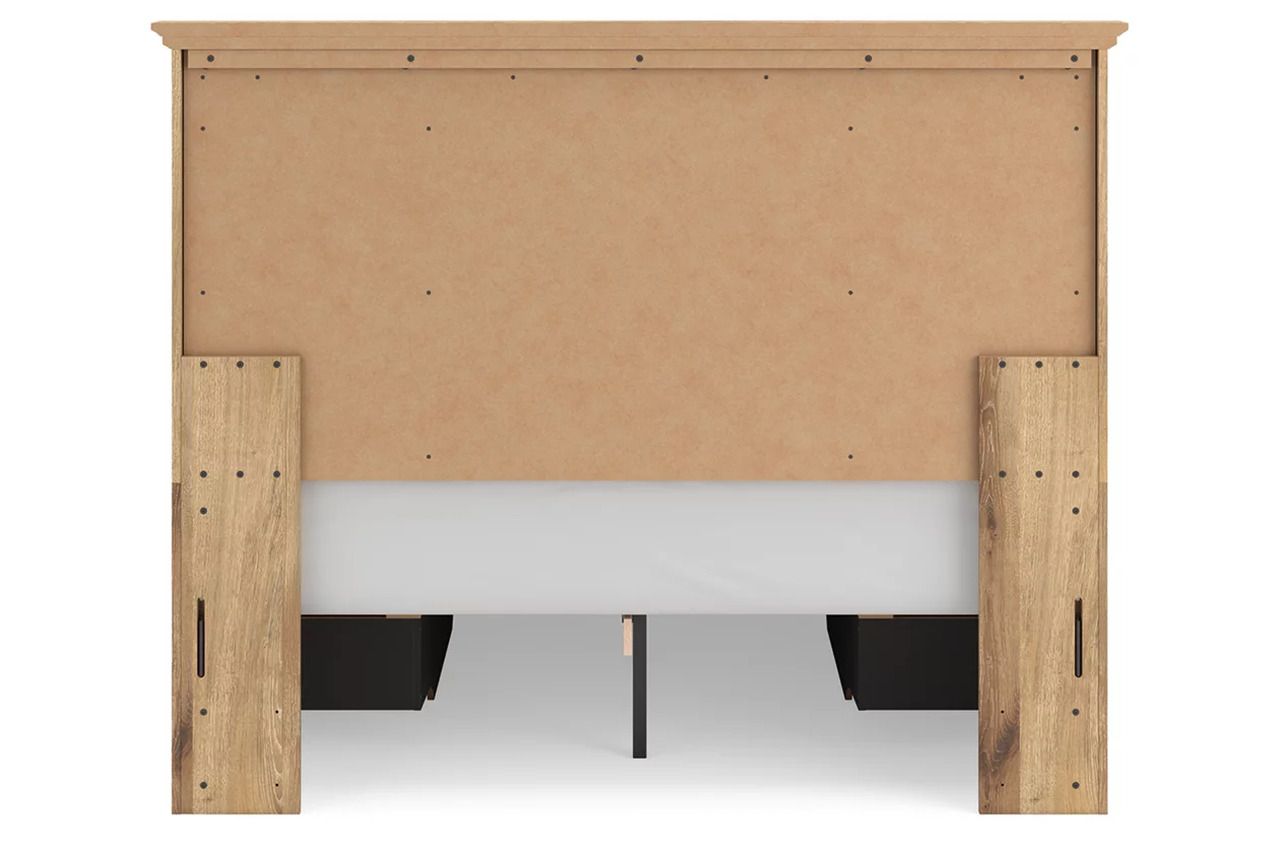 Allihauser Queen Panel Storage Bed In Tan NCB1170B8
