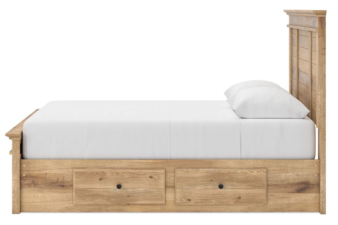 Allihauser Queen Panel Storage Bed In Tan NCB1170B8