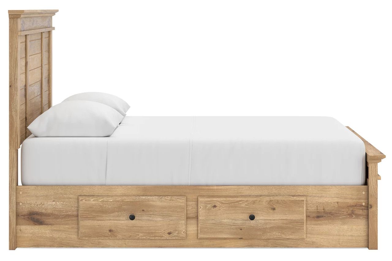 Allihauser Queen Panel Storage Bed In Tan NCB1170B8