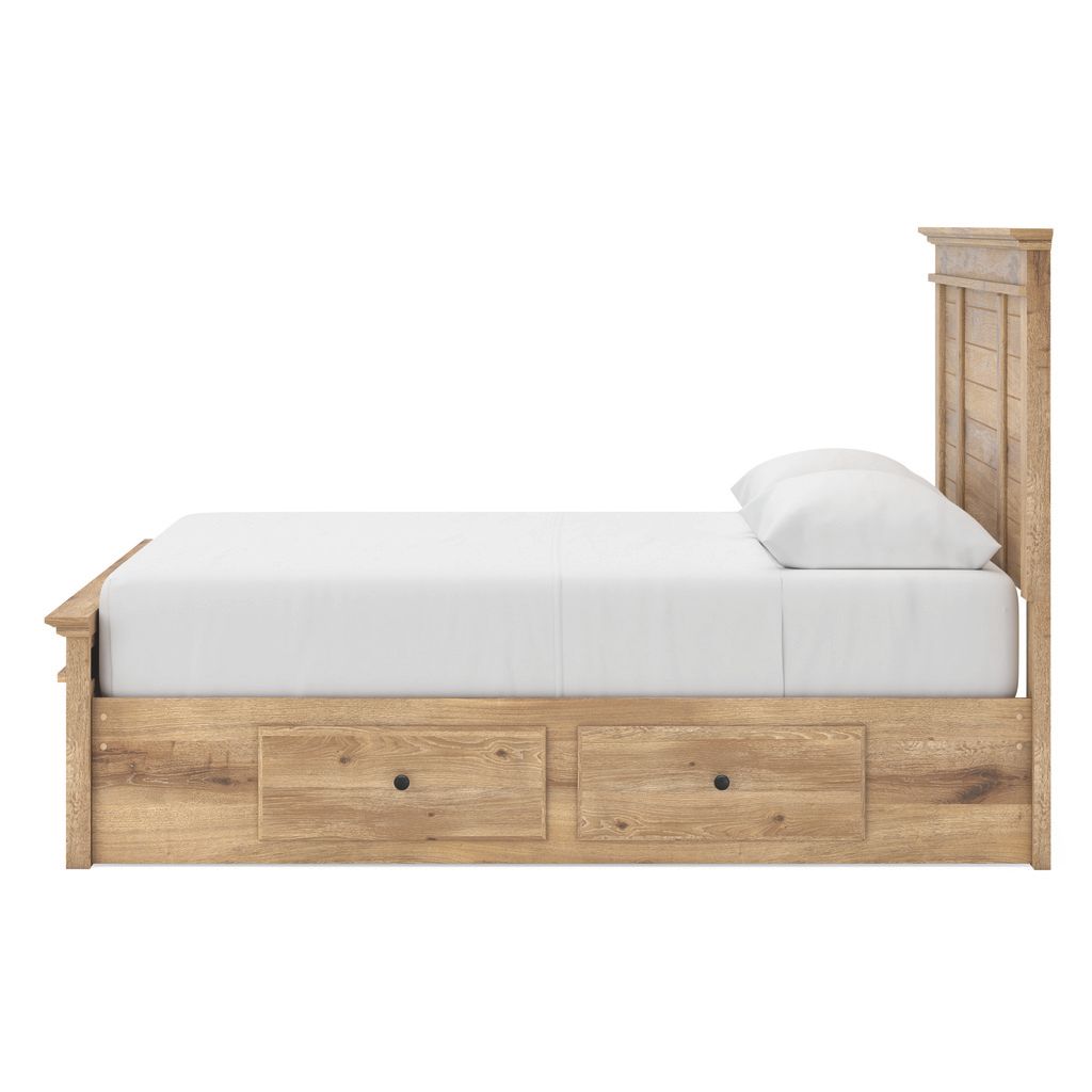 Allihauser Queen Panel Storage Bed In Tan NCB1170B8