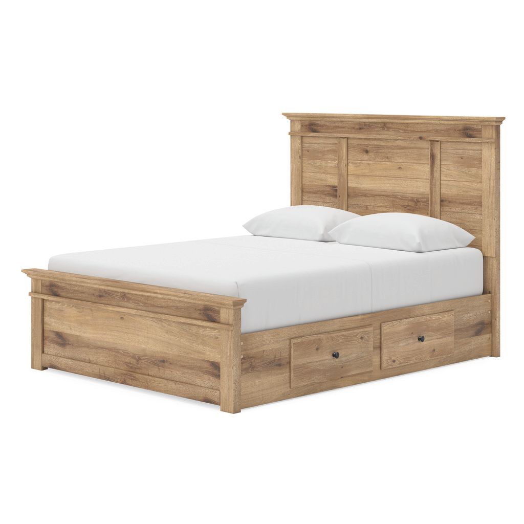 Allihauser Queen Panel Storage Bed In Tan NCB1170B8