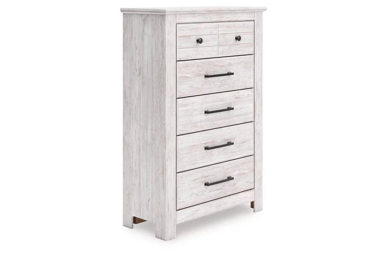 Allihauser Chest of Drawers In White Wash NCB117146