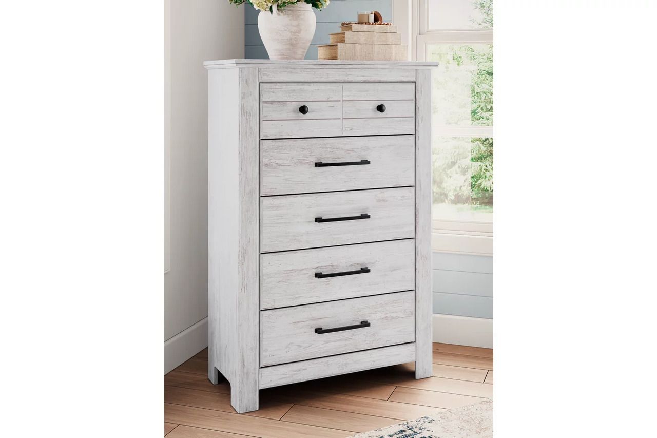 Allihauser Chest of Drawers In White Wash NCB117146