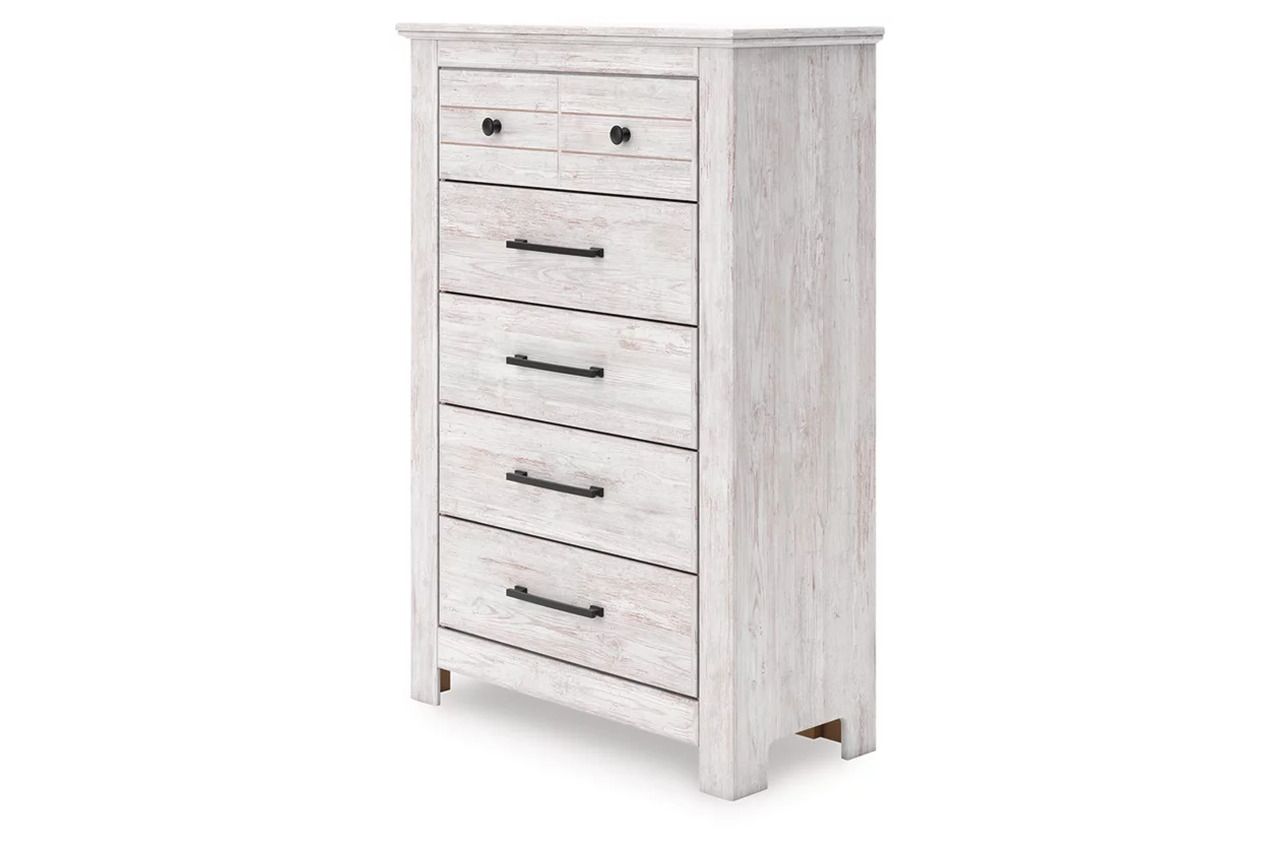 Allihauser Chest of Drawers In White Wash NCB117146