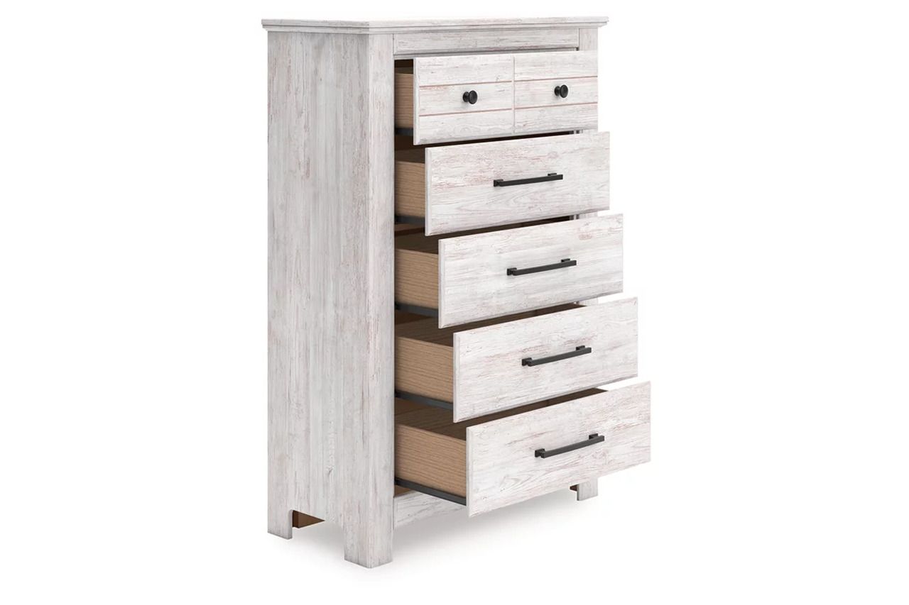 Allihauser Chest of Drawers In White Wash NCB117146