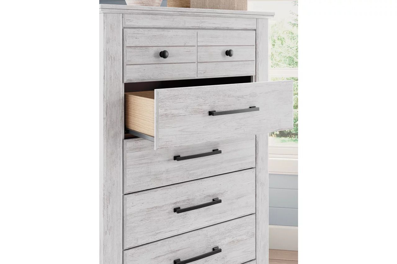 Allihauser Chest of Drawers In White Wash NCB117146