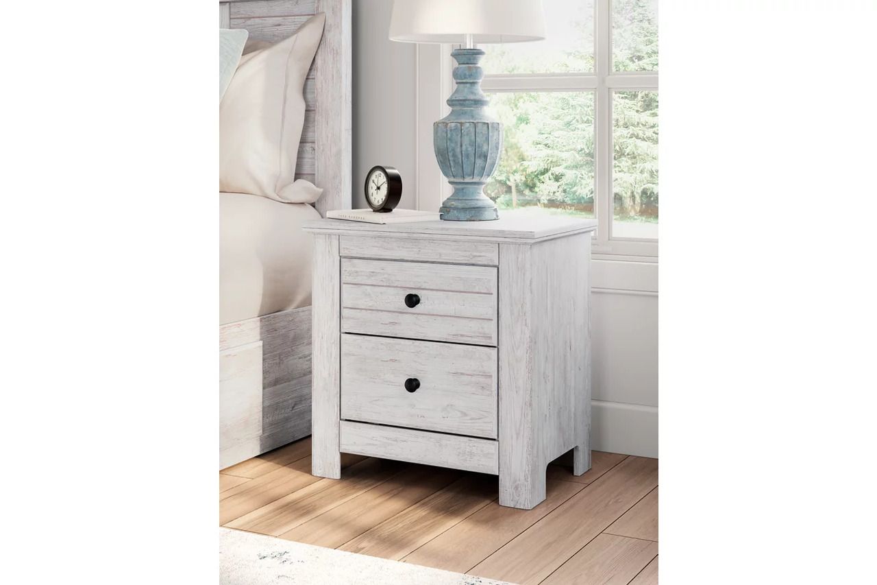 Allihauser Nightstand In White Wash NCB117192