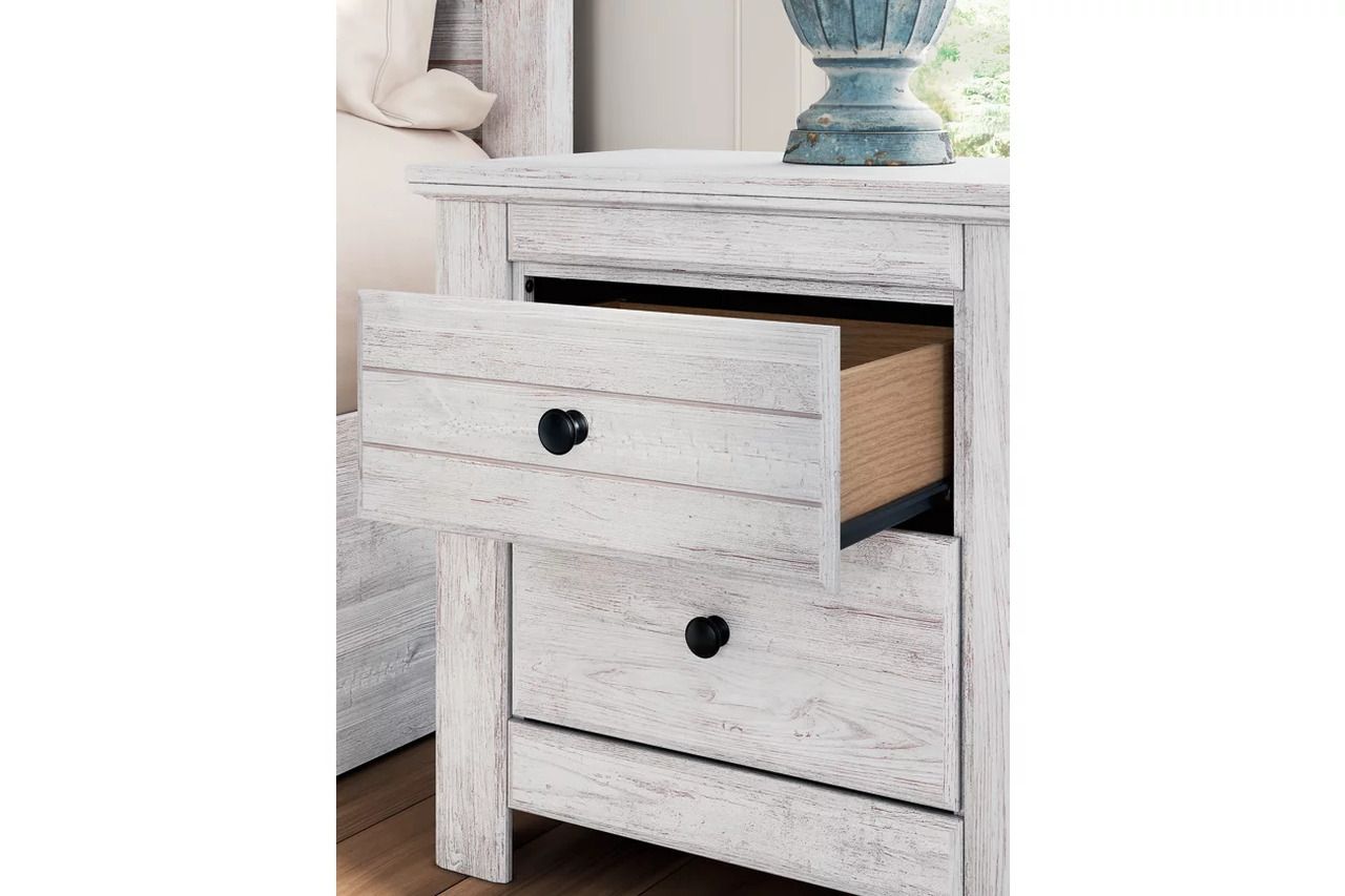 Allihauser Nightstand In White Wash NCB117192