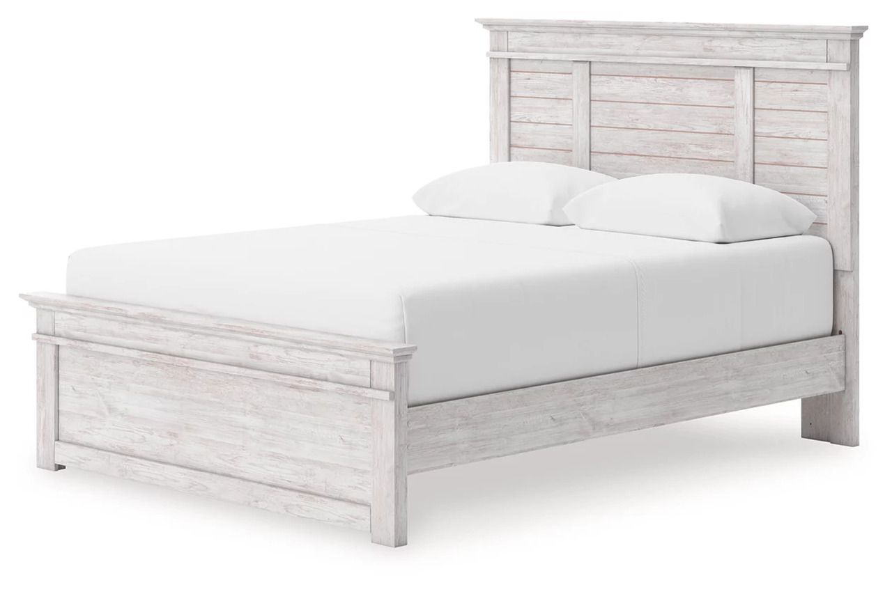 Allihauser Queen Panel Storage Bed In White Wash NCB1171B16
