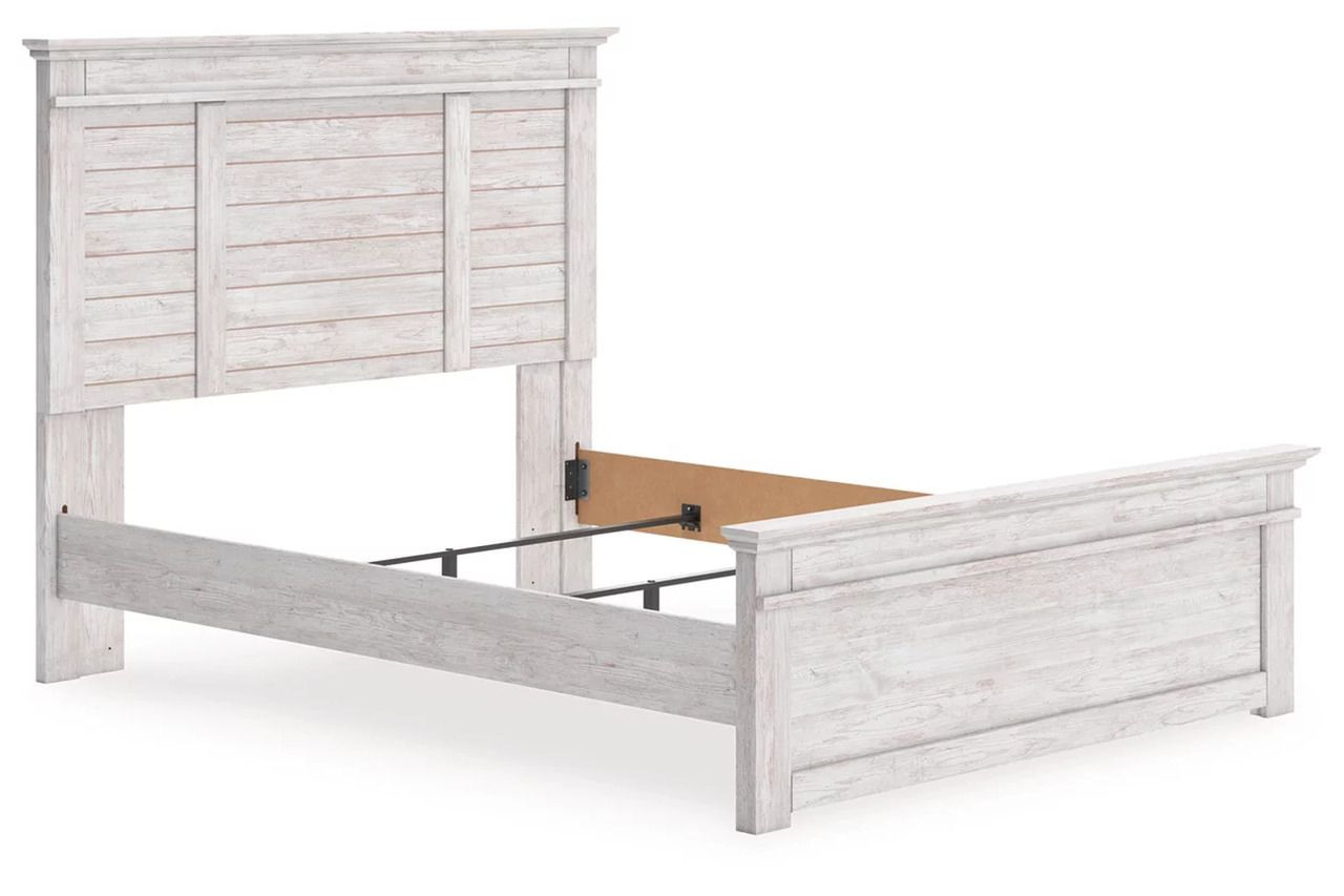 Allihauser Queen Panel Bed In White Wash NCB1171B2