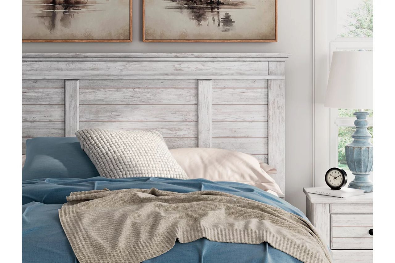 Allihauser Queen Panel Bed In White Wash NCB1171B2