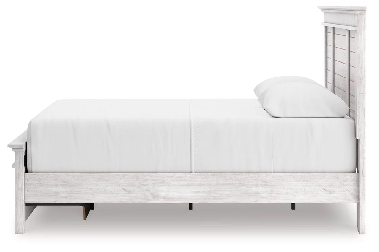 Allihauser Queen Panel Storage Bed In White Wash NCB1171B9