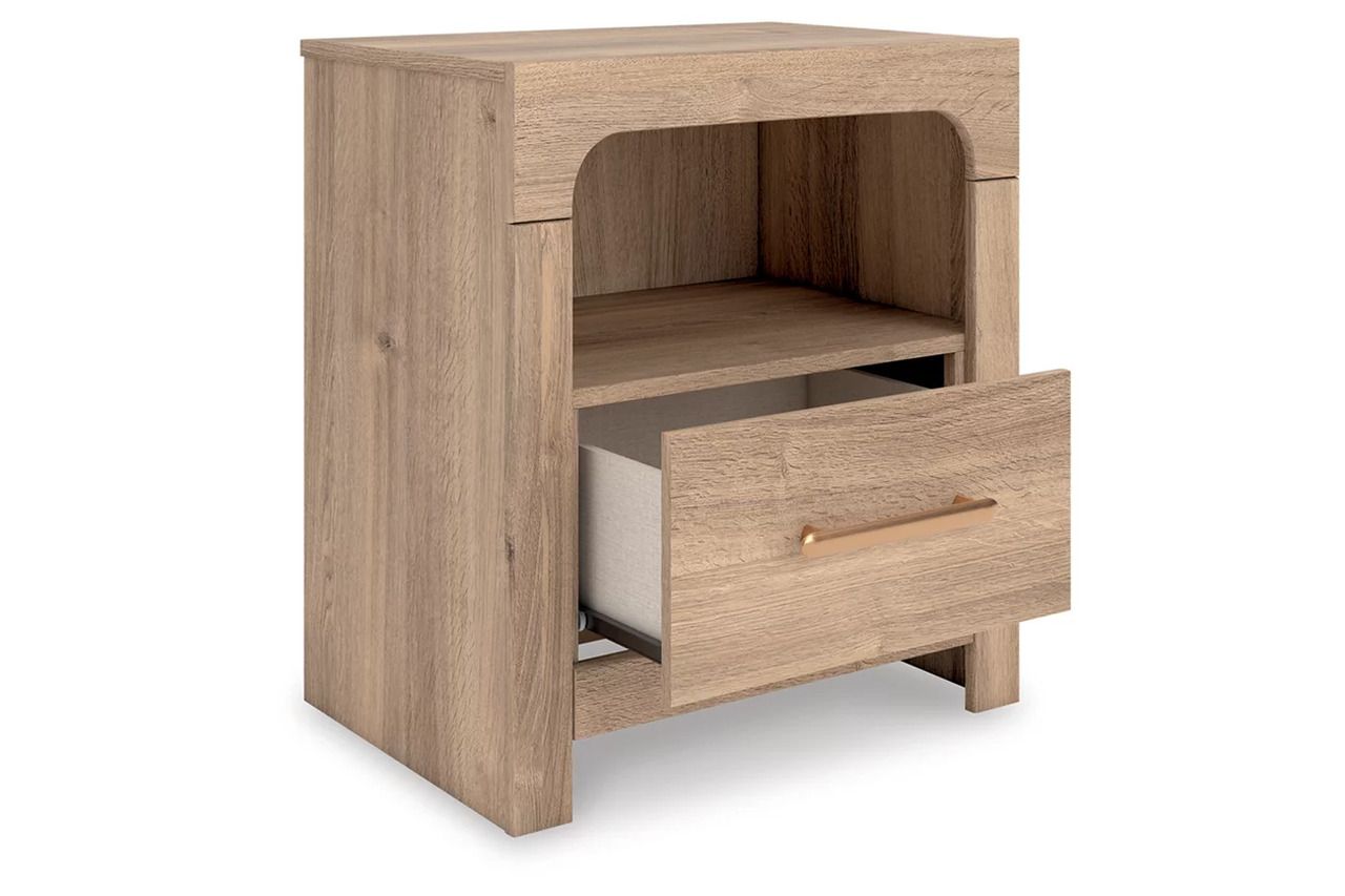 Prandefort Nightstand In Tan NCB136091