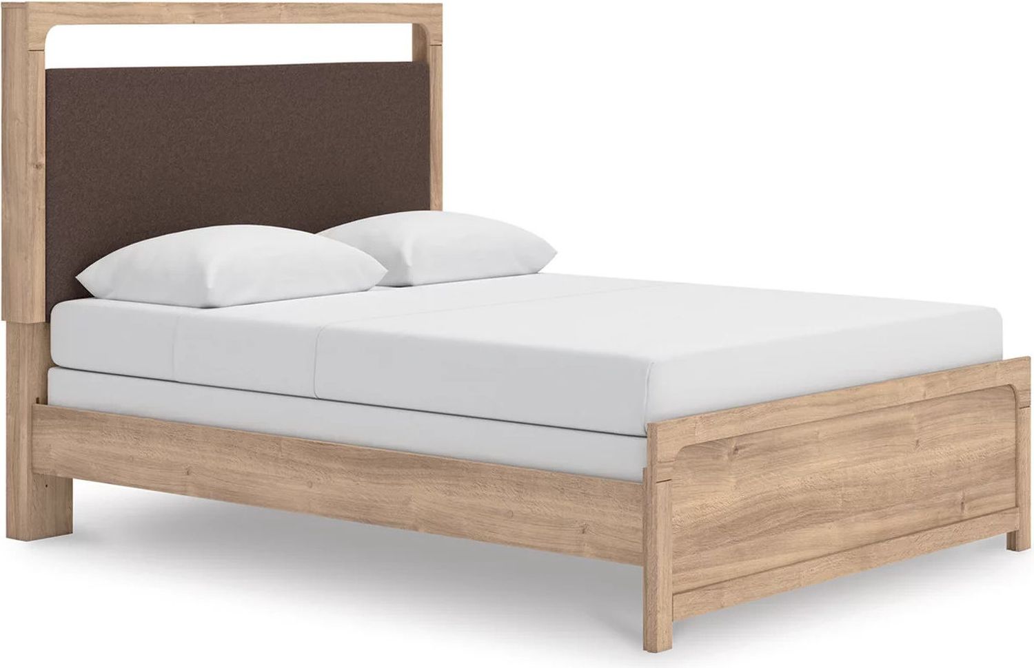 Prandefort Queen Upholstered Panel Bed In Tan NCB1360B4