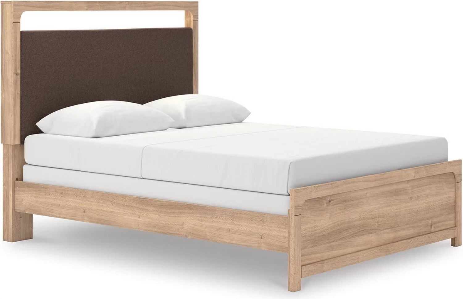 Prandefort Queen Upholstered Panel Bed In Tan NCB1360B4