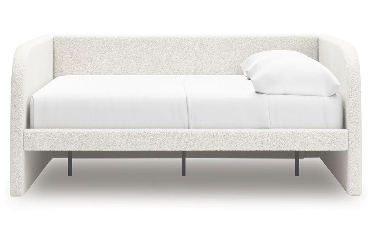 Birkmore Full Upholstered Day Bed In Tan and White NCB1566B10