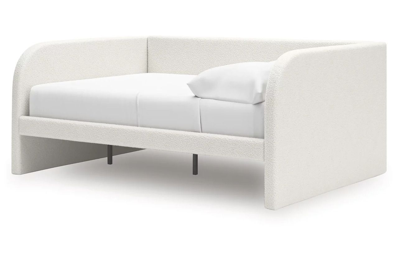 Birkmore Full Upholstered Day Bed In Tan and White NCB1566B10
