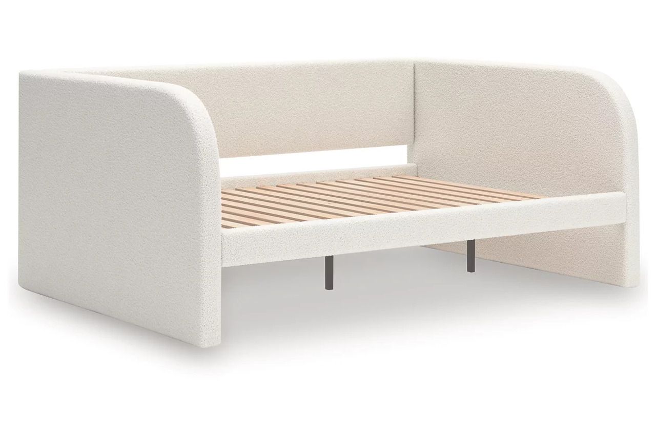 Birkmore Full Upholstered Day Bed In Tan and White NCB1566B10