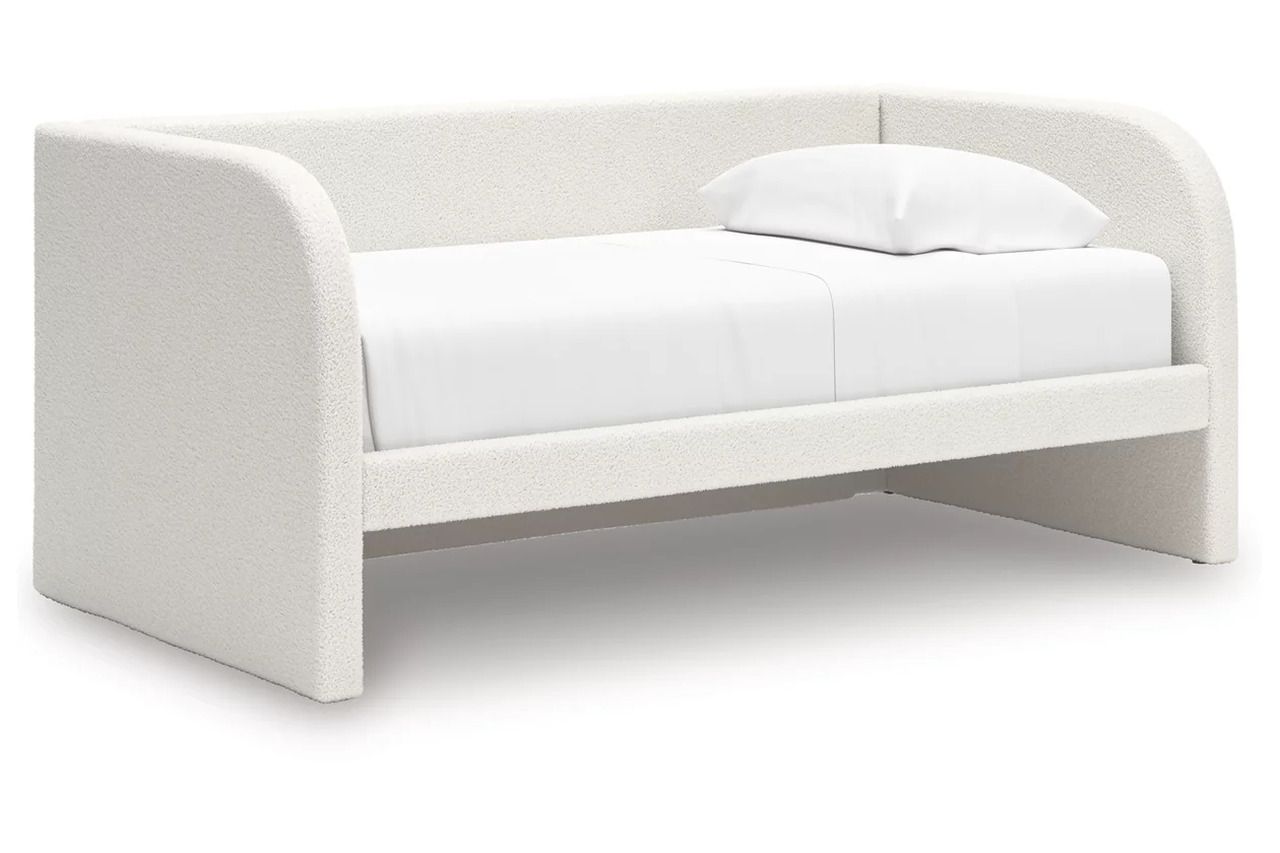 Birkmore Twin Upholstered Day Bed In Tan and White NCB1566B8