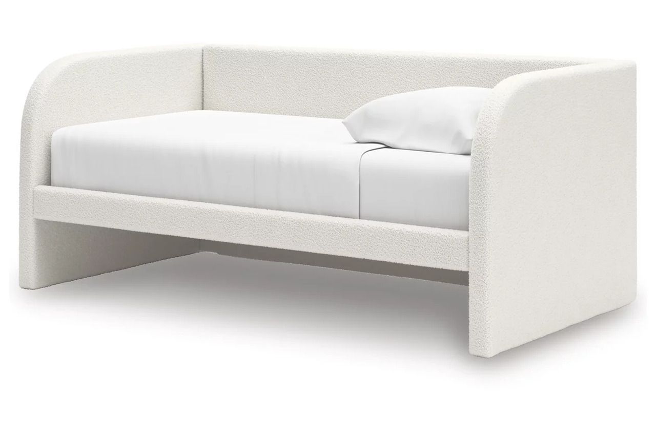 Birkmore Twin Upholstered Day Bed In Tan and White NCB1566B8