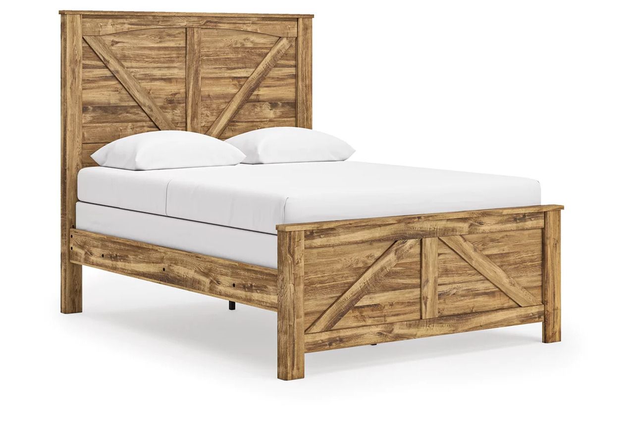 Hastiport Queen Crossbuck Panel Bed In Brown NCB1580B2