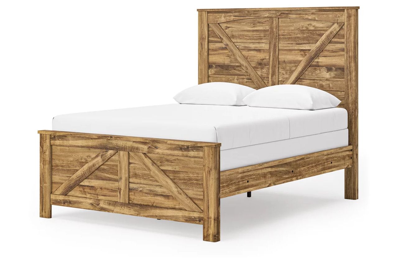 Hastiport Queen Crossbuck Panel Bed In Brown NCB1580B2