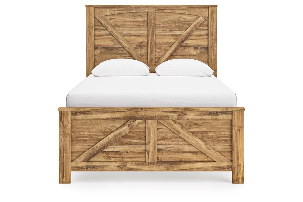 Hastiport Queen Crossbuck Panel Bed In Brown NCB1580B2