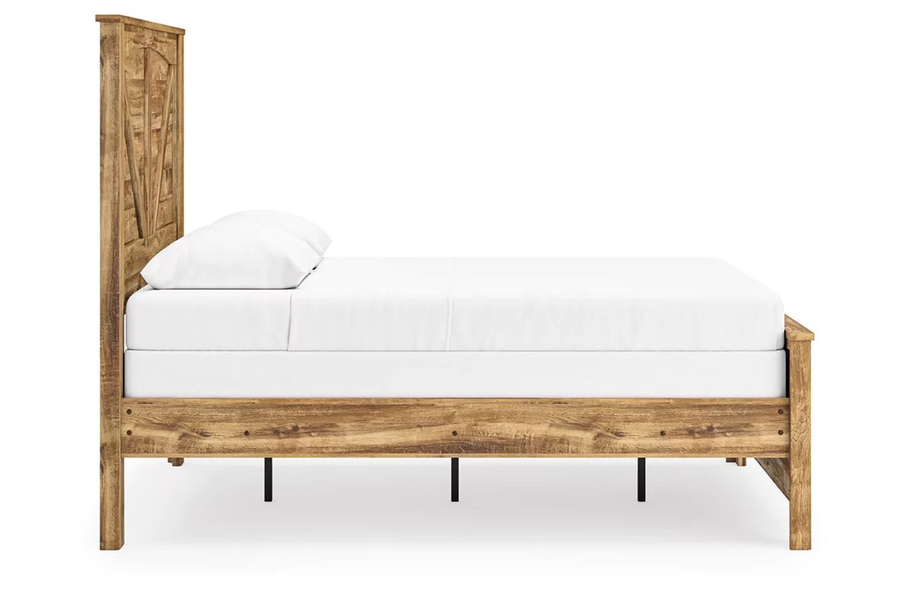 Hastiport Queen Crossbuck Panel Bed In Brown NCB1580B2