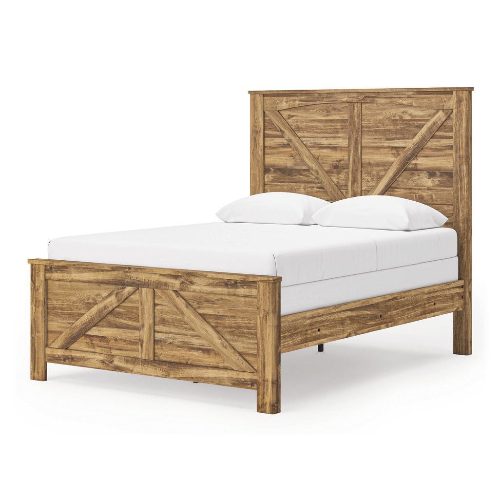 Hastiport Queen Crossbuck Panel Bed In Brown NCB1580B2