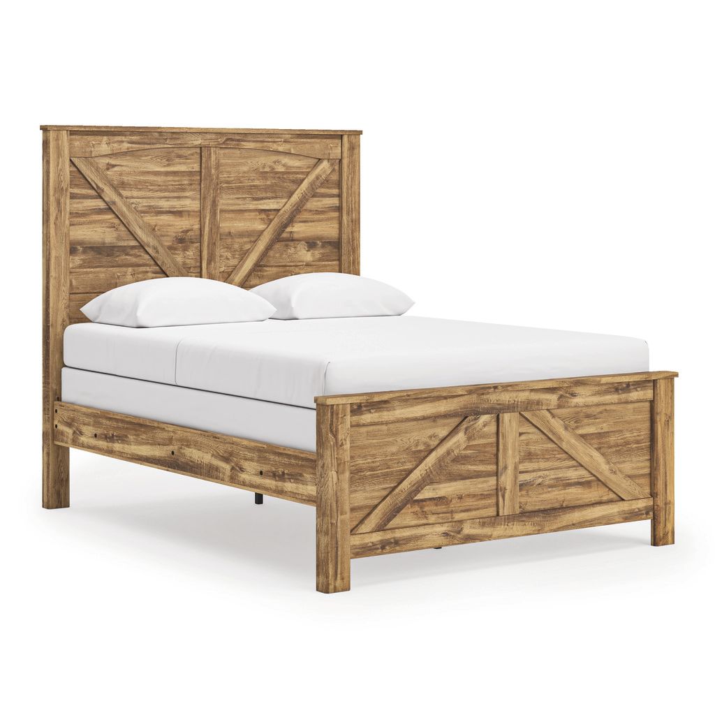 Hastiport Queen Crossbuck Panel Bed In Brown NCB1580B2