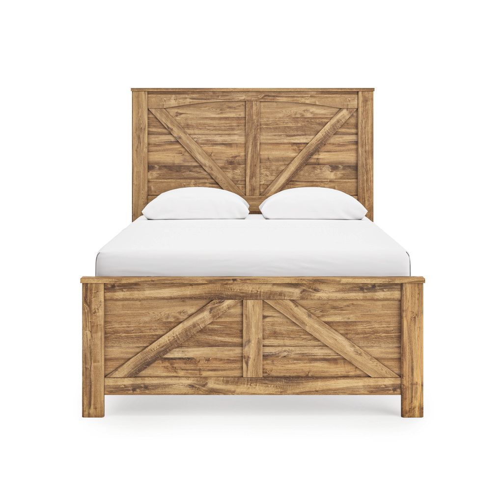 Hastiport Queen Crossbuck Panel Bed In Brown NCB1580B2