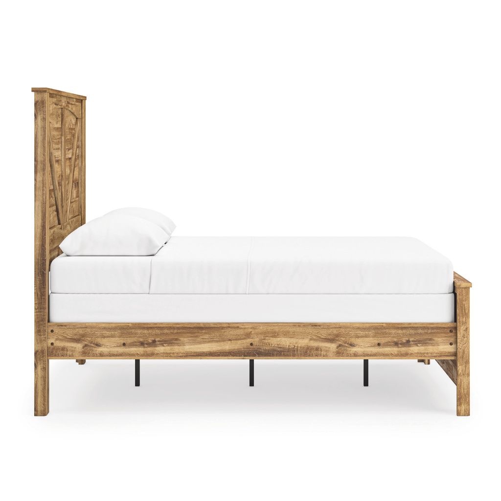 Hastiport Queen Crossbuck Panel Bed In Brown NCB1580B2