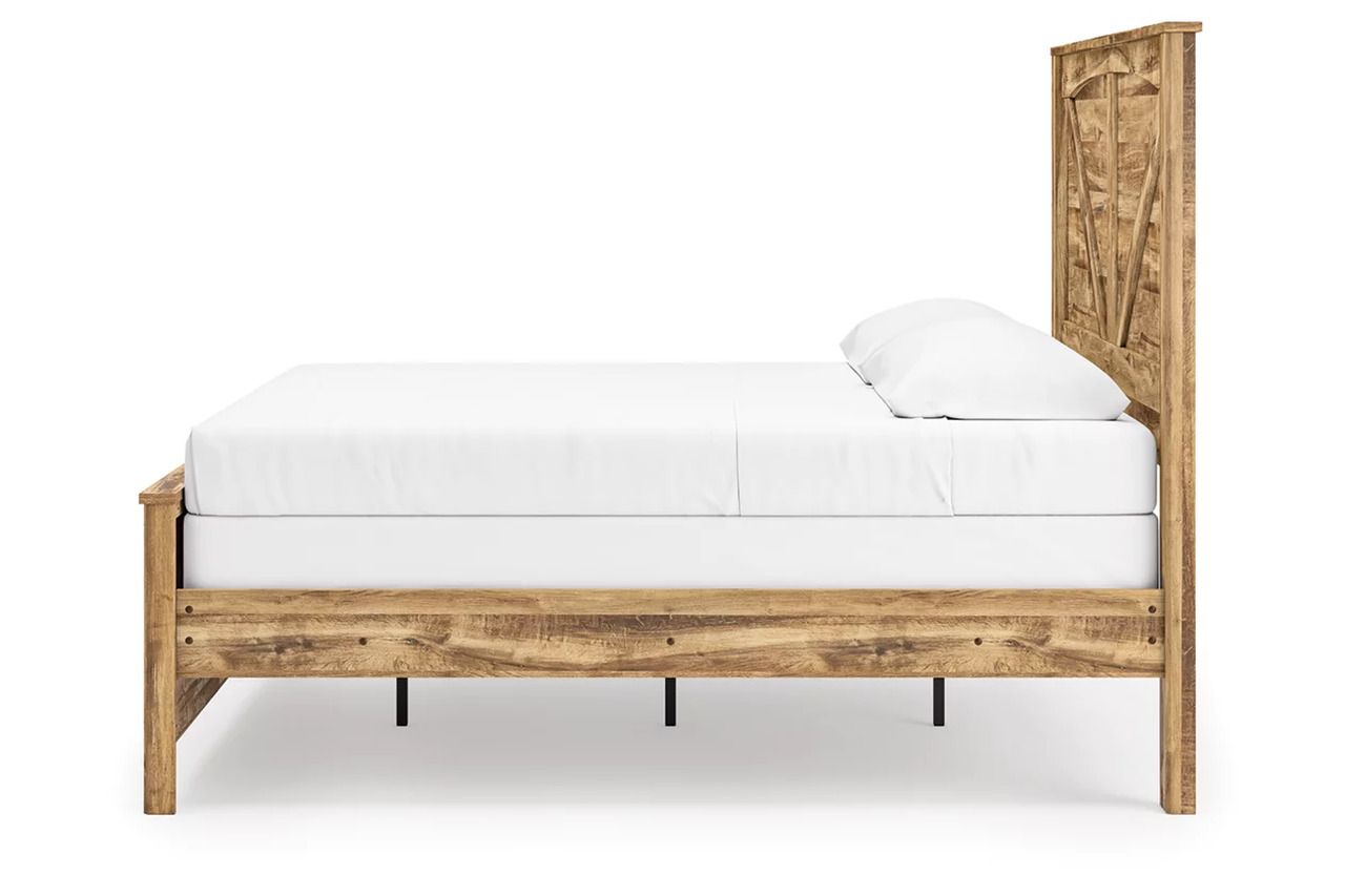 Hastiport King Crossbuck Panel Bed In Brown NCB1580B6
