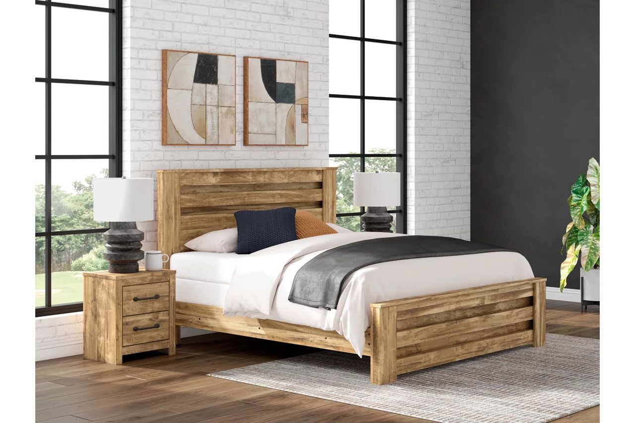 Hastiport King Panel Bed In Brown NCB1580B7