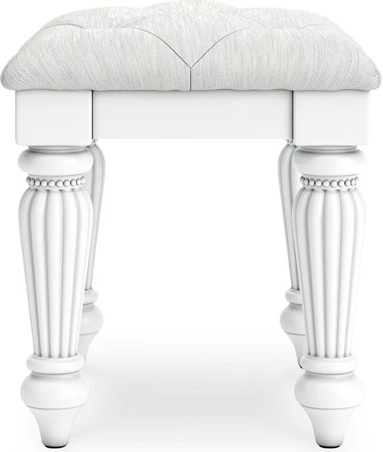 Trindura Vanity Stool In White NCB181901