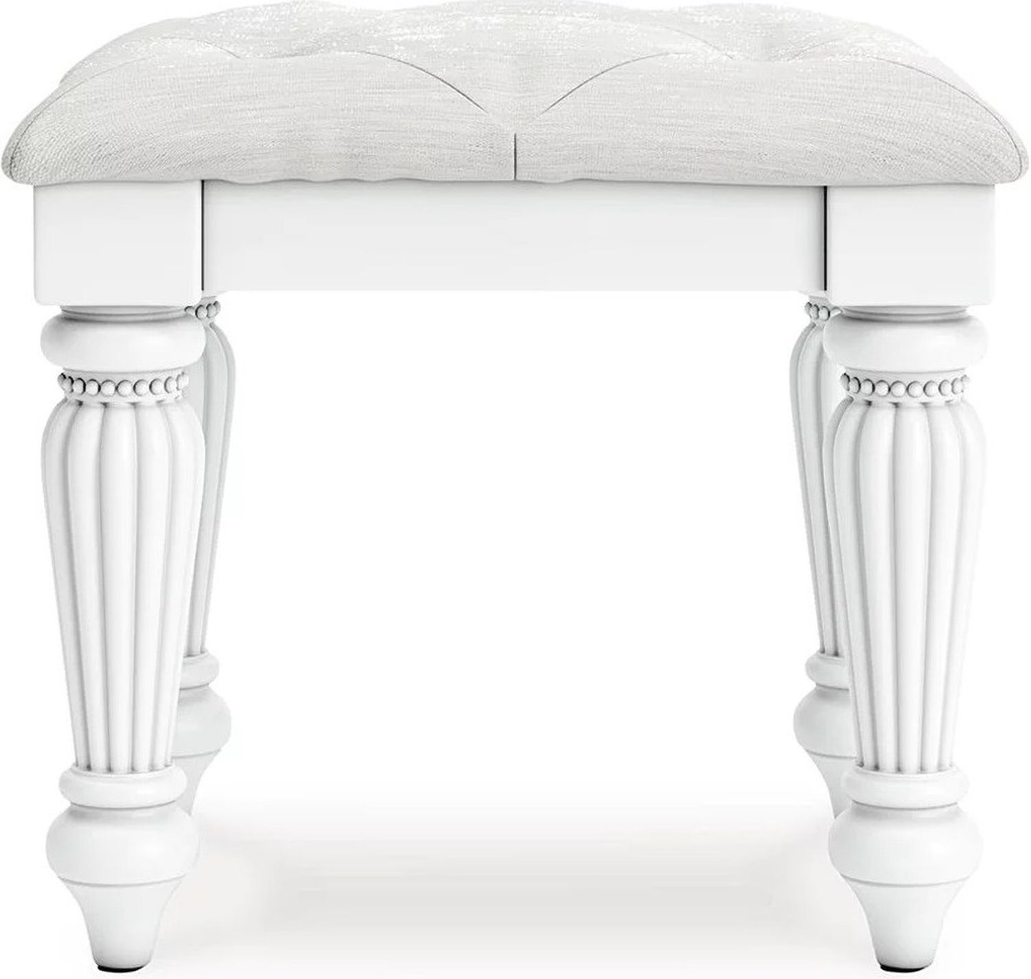 Trindura Vanity Stool In White NCB181901