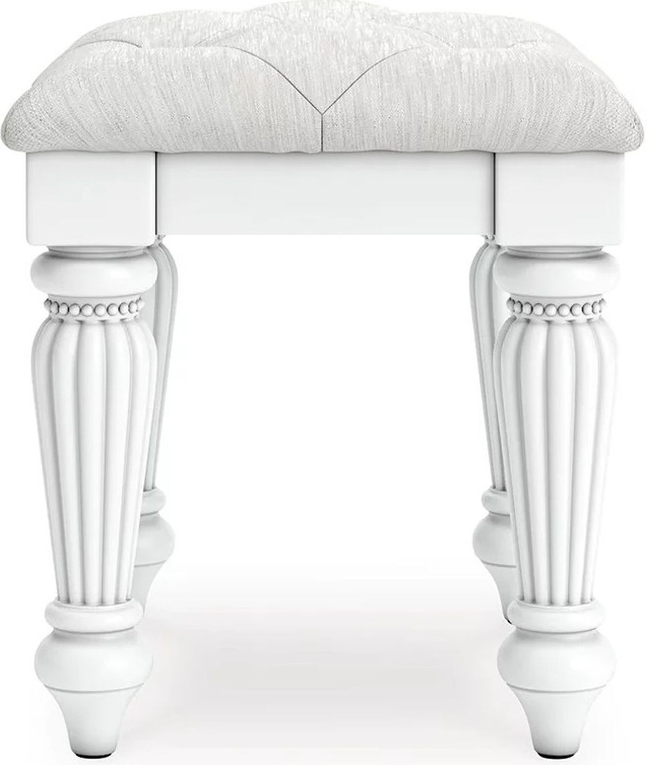 Trindura Vanity Stool In White NCB181901
