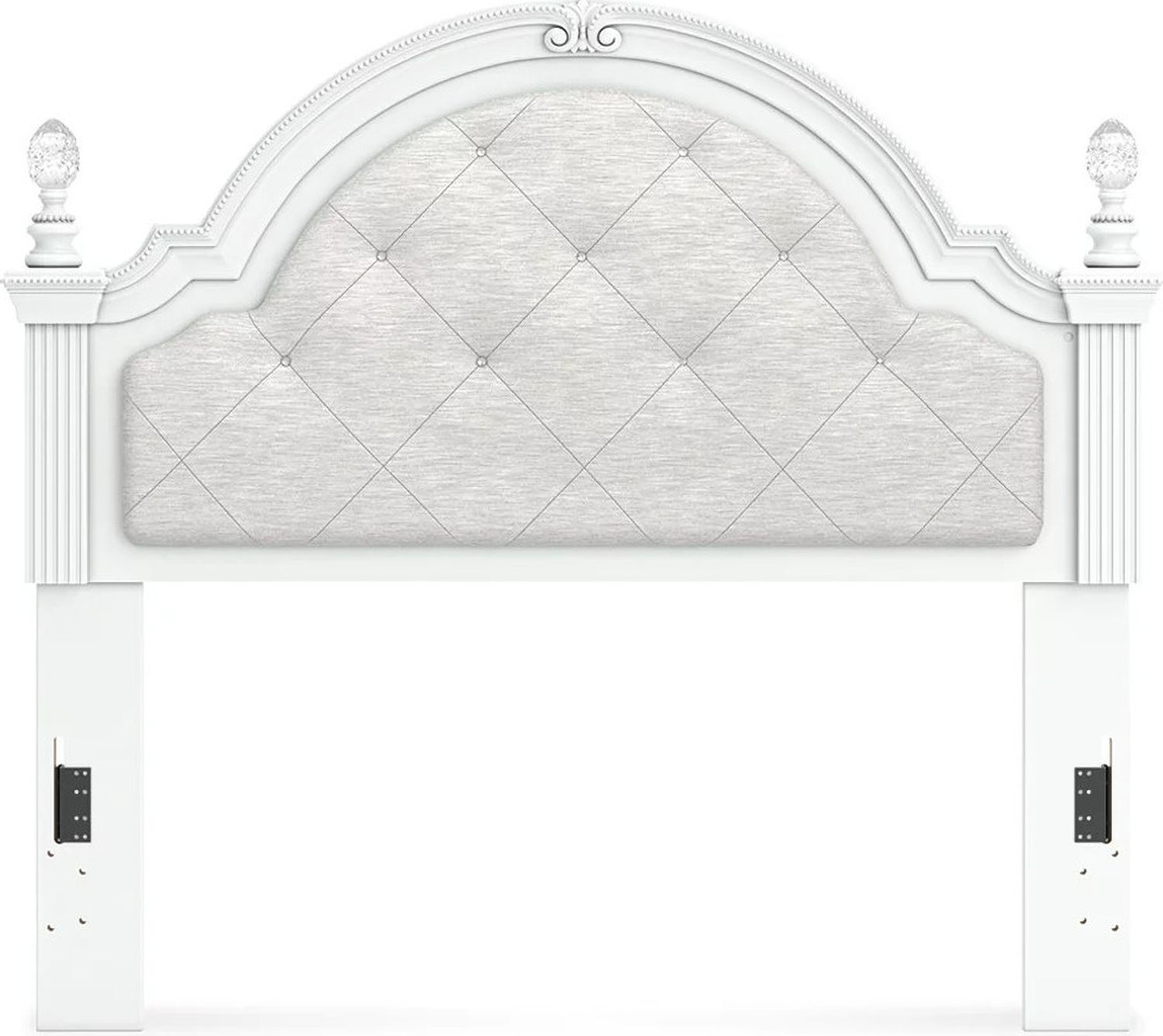 Trindura Full Upholstered Panel Headboard In White NCB1819187