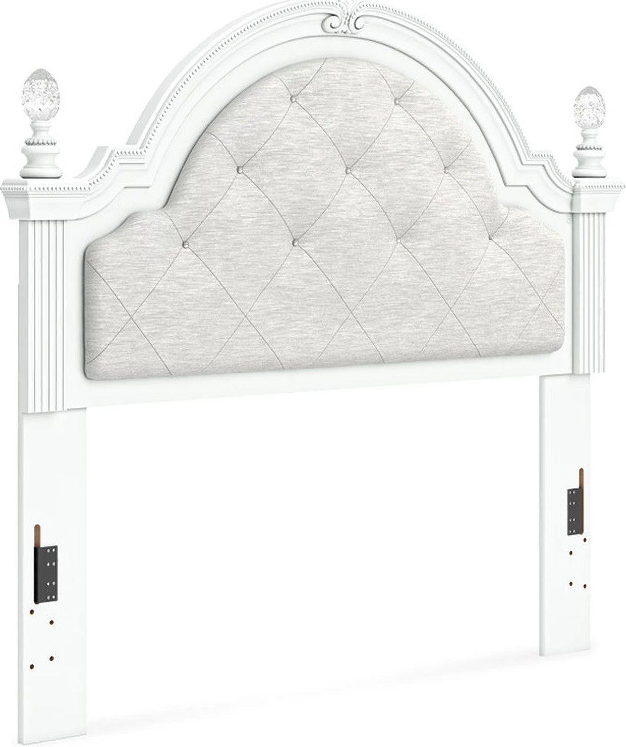 Trindura Full Upholstered Panel Headboard In White NCB1819187