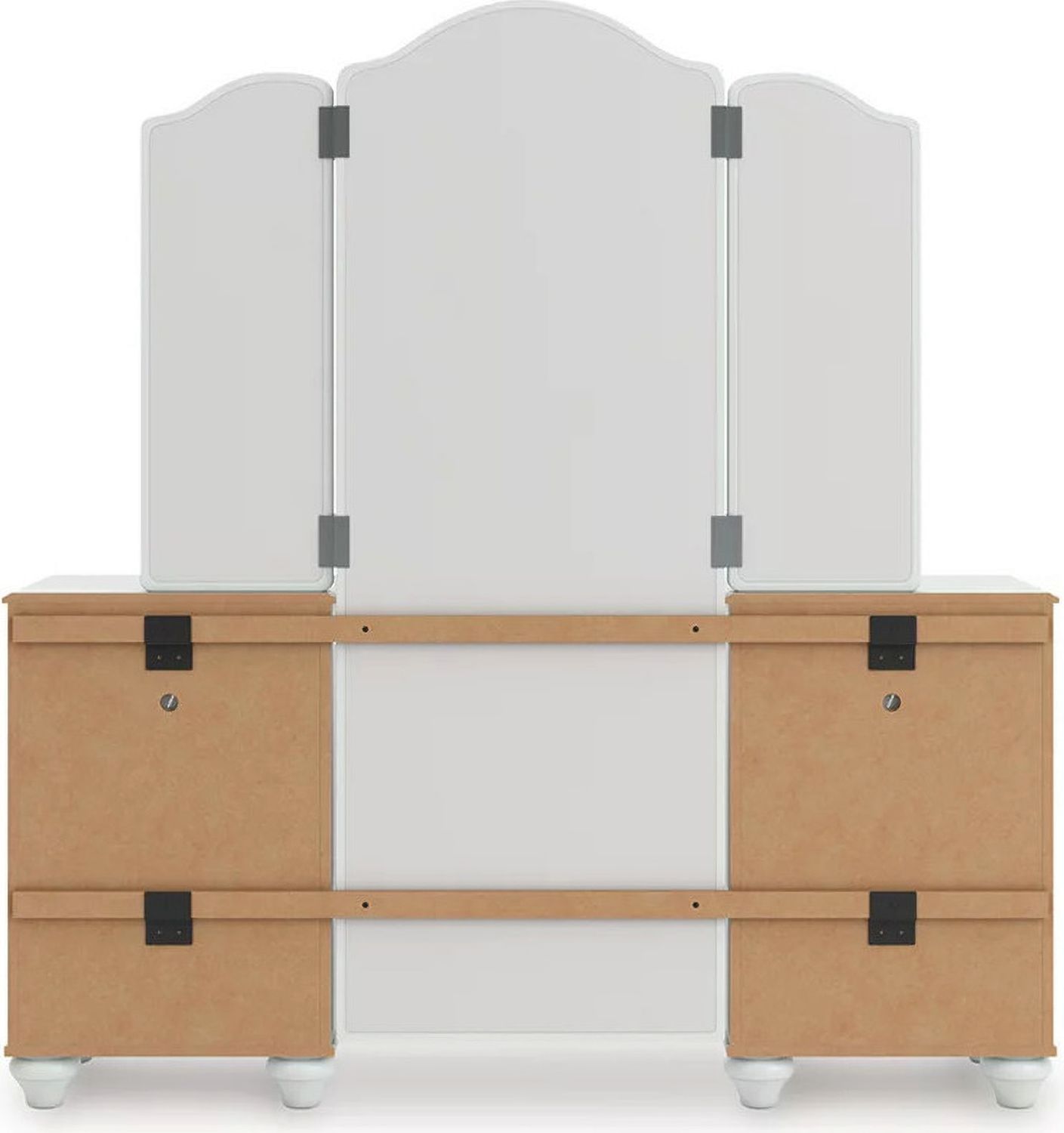 Trindura Vanity with Mirror In White NCB1819B16