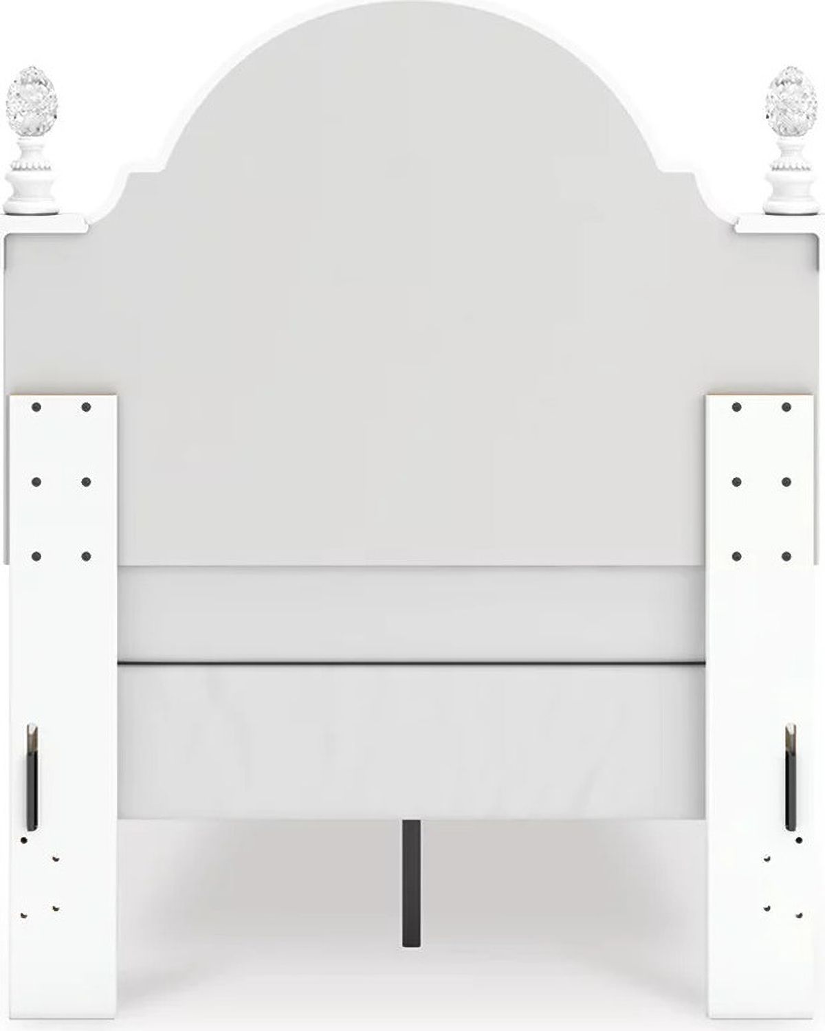 Trindura Twin Upholstered Panel Bed In White NCB1819B5