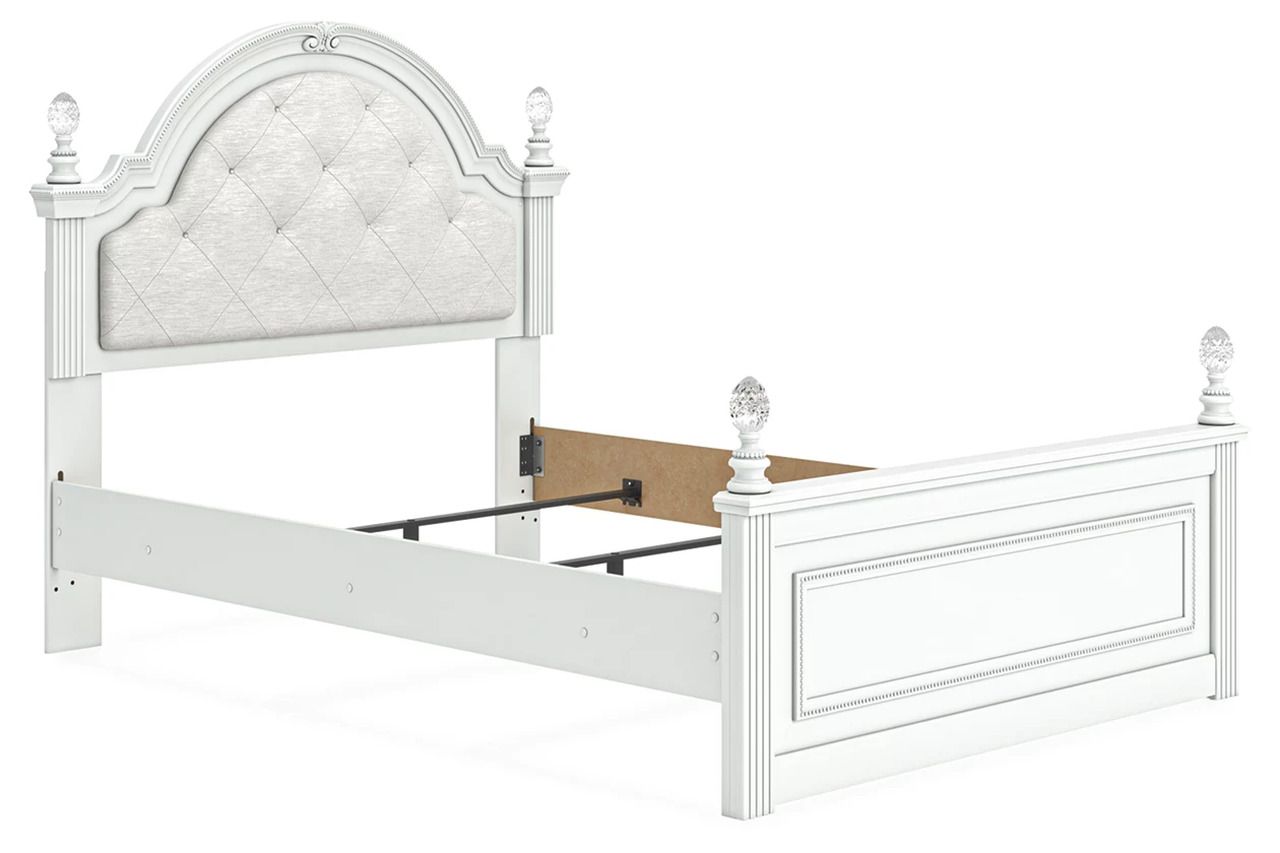 Trindura Full Upholstered Panel Bed In White NCB1819B6