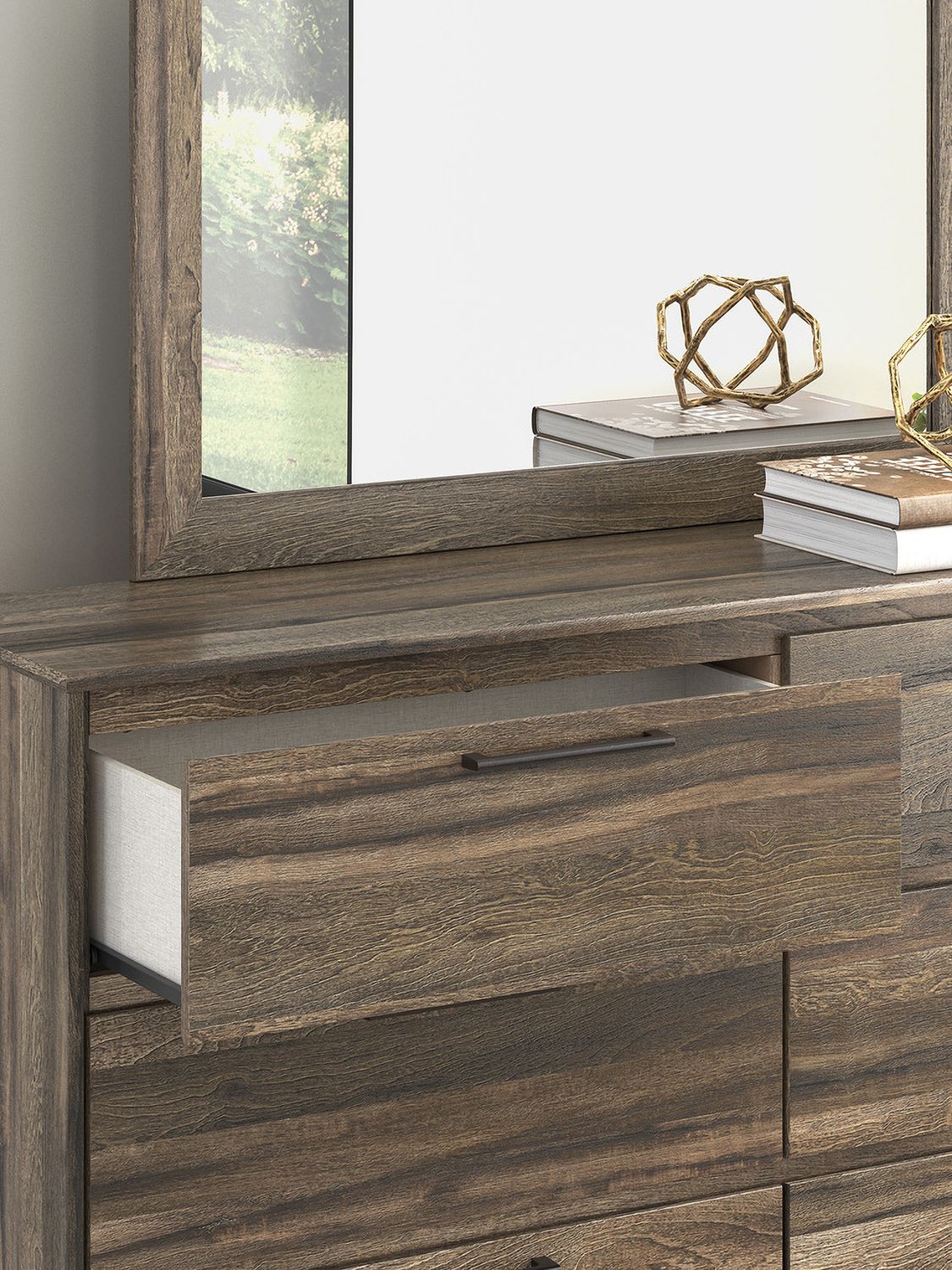 Jusika Bedroom Mirror In Brown NCB200536