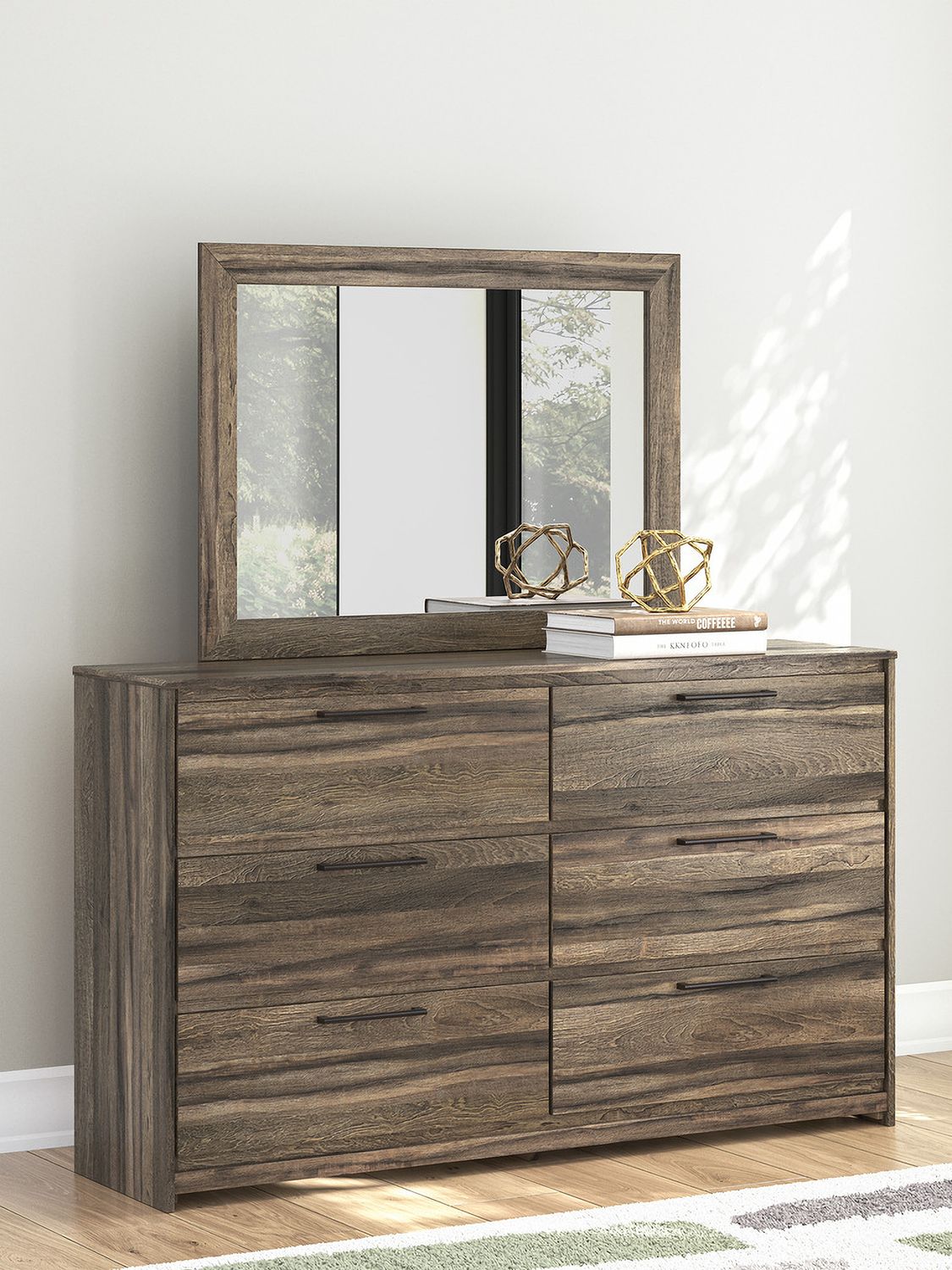 Jusika Bedroom Mirror In Brown NCB200536