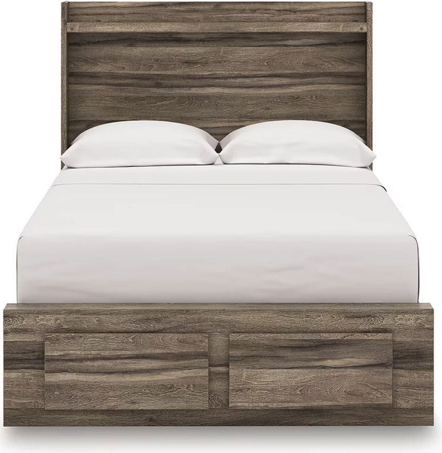 Jusika Full Panel Storage Bed In Brown NCB2005B10