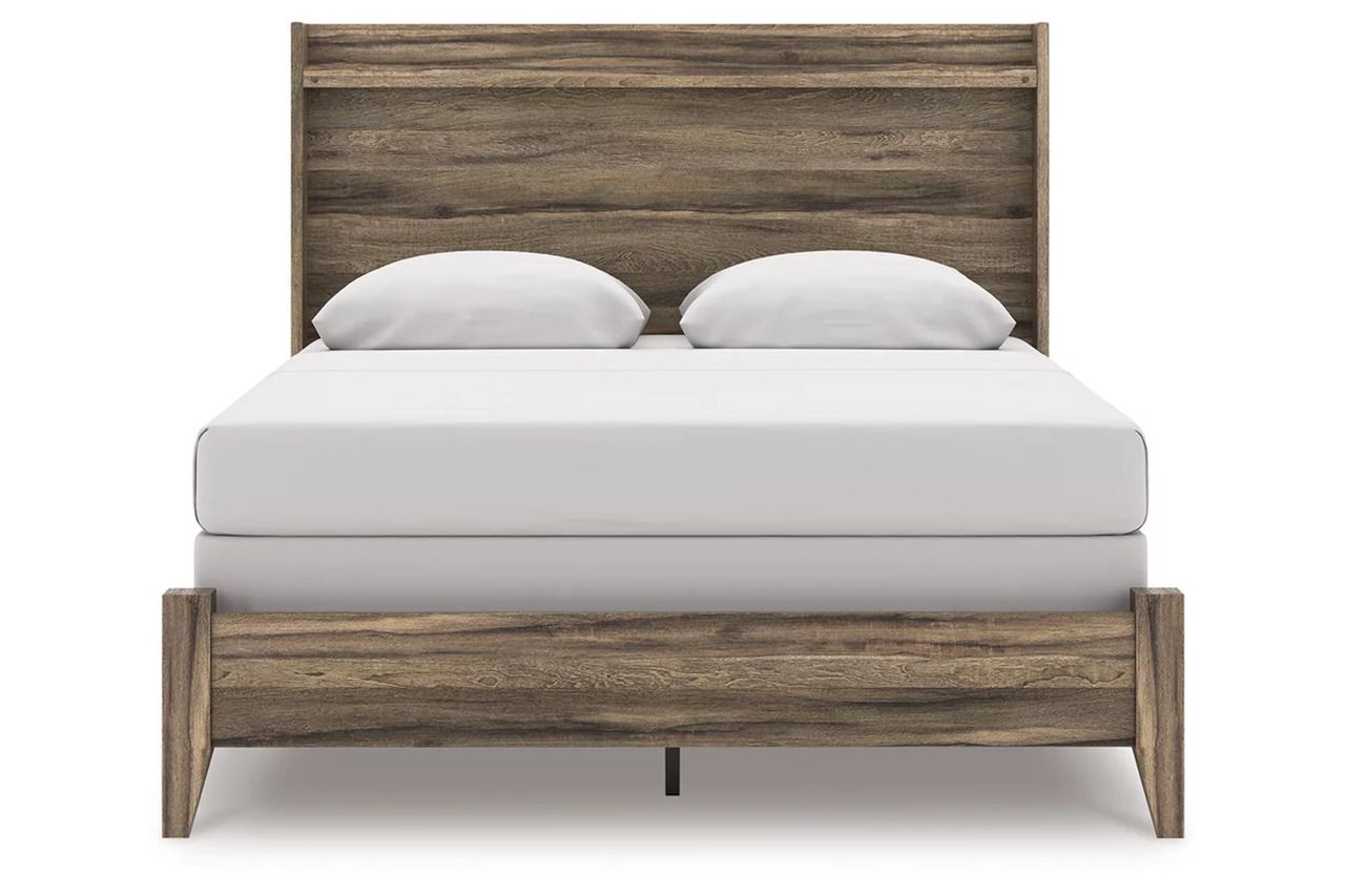 Jusika Queen Panel Bed In Brown NCB2005B2